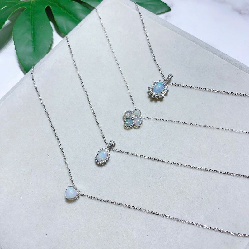 Mặt dây chuyền bạc 925 gắn đá Opal – nét nhẹ nhàng mà tinh tế, kiêu sa