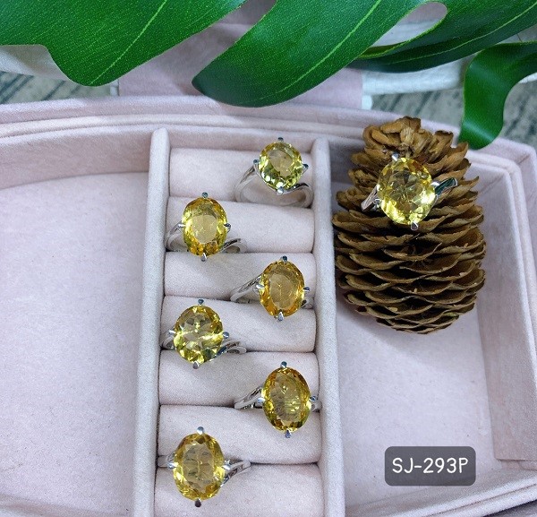 Trang sức bạc đá citrine mẫu mã nổi bật, giá trị ấn tượng