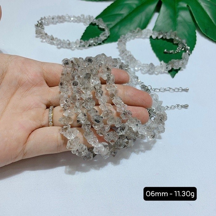 Sỉ vòng thạch anh kim cương Herkimer 100% đá tự nhiên